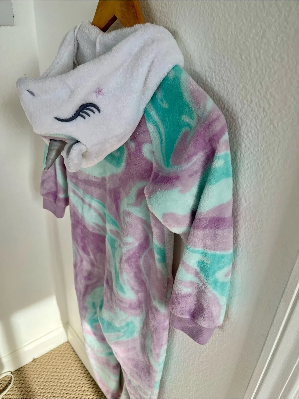 Saint Eve Kids Unicorn Onesie in Pastel Purple & Teal